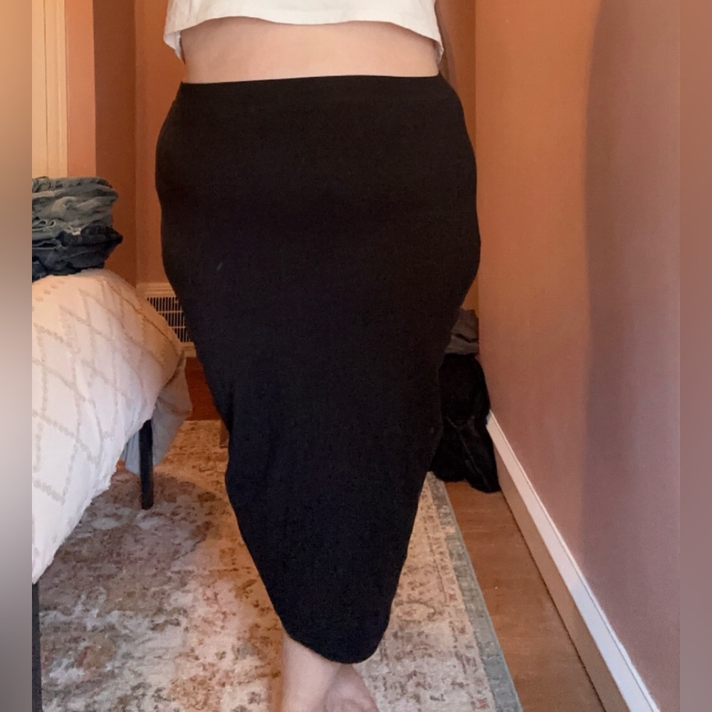 Black maxi skirt